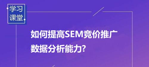 SEM数据分析（全面解析SEM数据分析的流程和技巧，提升营销ROI）